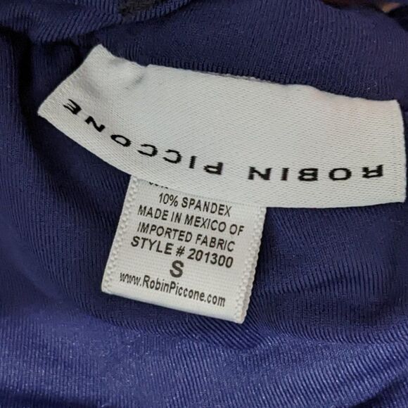 ROBIN Piccone | Gigi triangle halter bikini top in navy - Picture 5 of 6